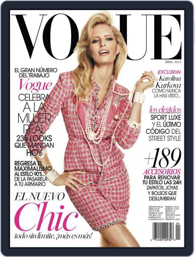 Vogue Latin America April 1st, 2014 Digital Back Issue Cover