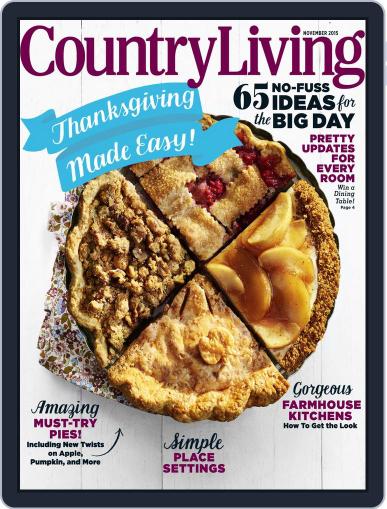 Country Living November 1st, 2015 Digital Back Issue Cover