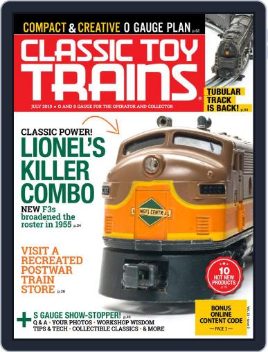 Classic Toy Trains July 1st, 2019 Digital Back Issue Cover