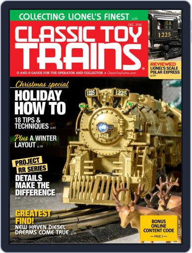 Classic Toy Trains December 1st, 2018 Digital Back Issue Cover