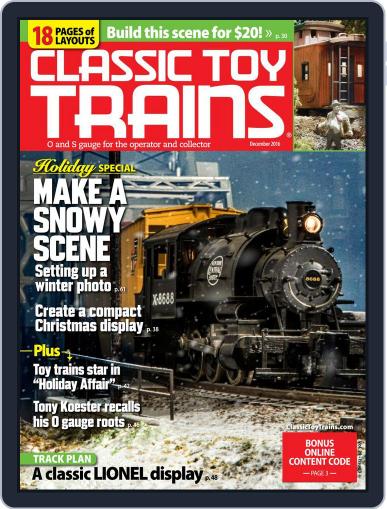 Classic Toy Trains December 1st, 2016 Digital Back Issue Cover