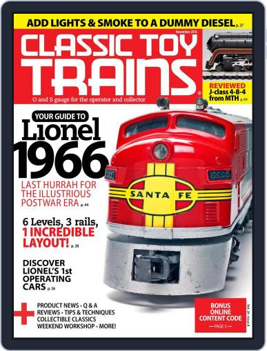 Classic Toy Trains November 1st, 2016 Digital Back Issue Cover