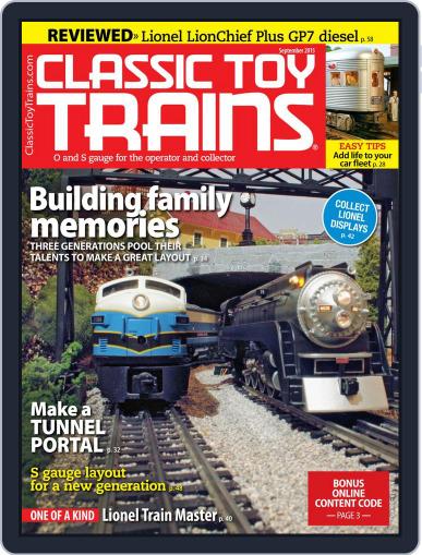 Classic Toy Trains September 1st, 2015 Digital Back Issue Cover