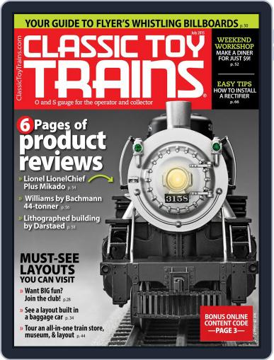 Classic Toy Trains July 1st, 2015 Digital Back Issue Cover