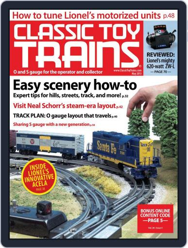 Classic Toy Trains March 16th, 2013 Digital Back Issue Cover