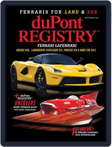 duPont REGISTRY September 1st, 2019 Digital Back Issue Cover