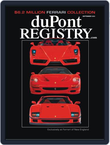 duPont REGISTRY August 5th, 2013 Digital Back Issue Cover