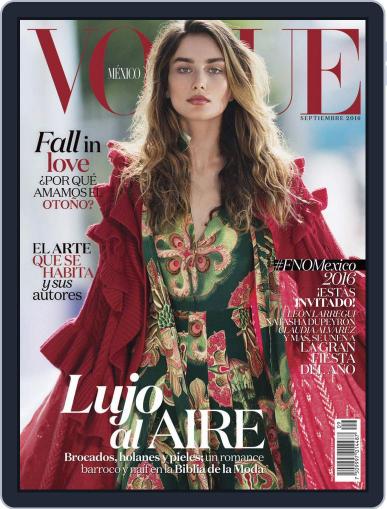Vogue Mexico September 1st, 2016 Digital Back Issue Cover