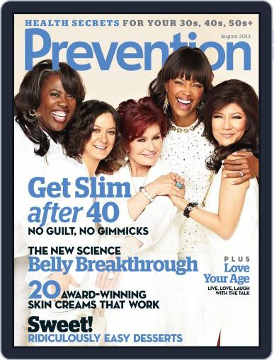 Prevention August 1st, 2013 Digital Back Issue Cover