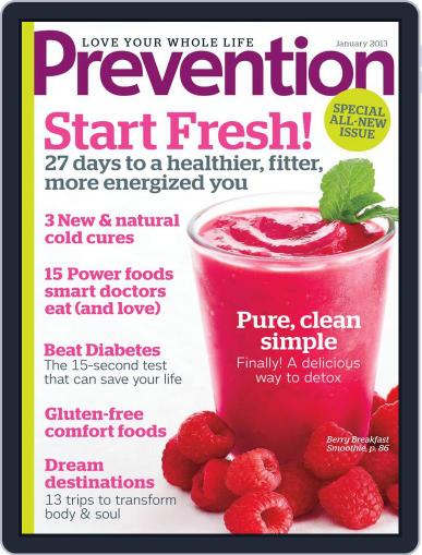 Prevention January 1st, 2013 Digital Back Issue Cover