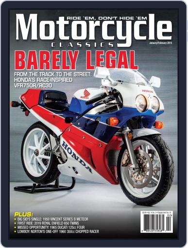 Motorcycle Classics January 1st, 2019 Digital Back Issue Cover