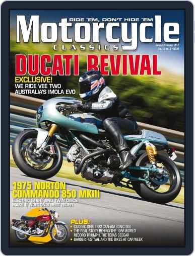 Motorcycle Classics January 1st, 2017 Digital Back Issue Cover