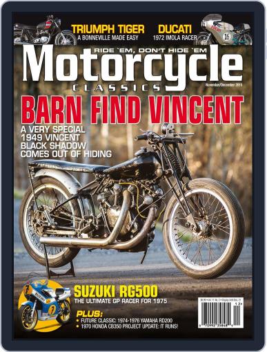 Motorcycle Classics November 1st, 2015 Digital Back Issue Cover