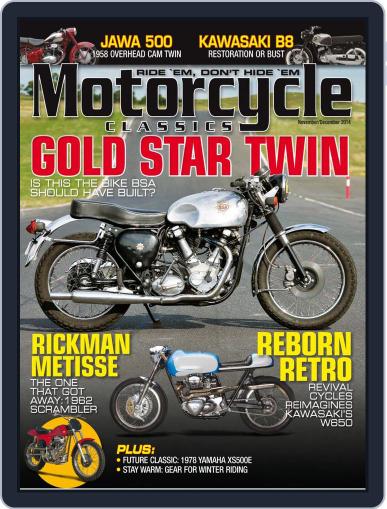 Motorcycle Classics November 1st, 2014 Digital Back Issue Cover