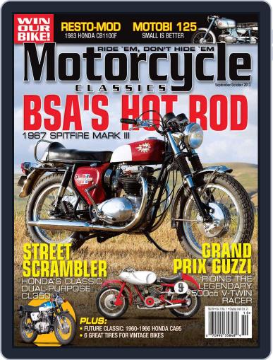 Motorcycle Classics August 20th, 2013 Digital Back Issue Cover