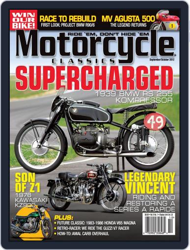 Motorcycle Classics August 21st, 2012 Digital Back Issue Cover