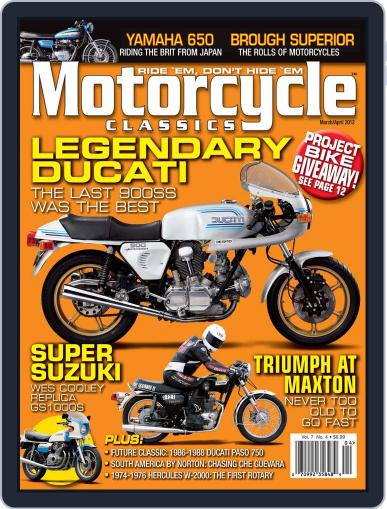 Motorcycle Classics February 21st, 2012 Digital Back Issue Cover
