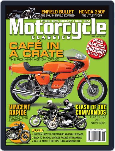 Motorcycle Classics December 16th, 2011 Digital Back Issue Cover