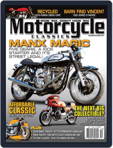 Motorcycle Classics October 14th, 2011 Digital Back Issue Cover