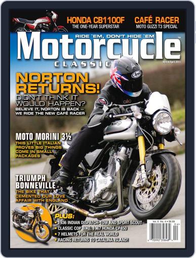 Motorcycle Classics February 10th, 2011 Digital Back Issue Cover