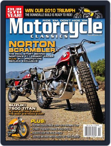 Motorcycle Classics August 5th, 2010 Digital Back Issue Cover