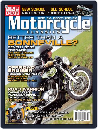 Motorcycle Classics October 16th, 2009 Digital Back Issue Cover