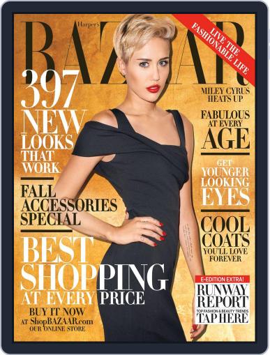 Harper's Bazaar September 19th, 2013 Digital Back Issue Cover