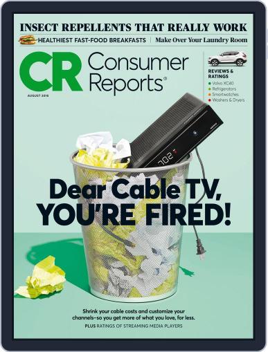Consumer Reports August 1st, 2018 Digital Back Issue Cover