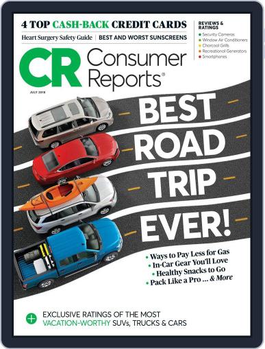 Consumer Reports July 1st, 2018 Digital Back Issue Cover
