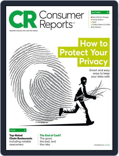 Consumer Reports November 1st, 2016 Digital Back Issue Cover