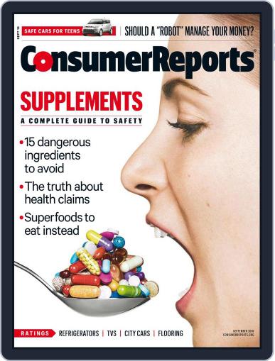 Consumer Reports September 1st, 2016 Digital Back Issue Cover