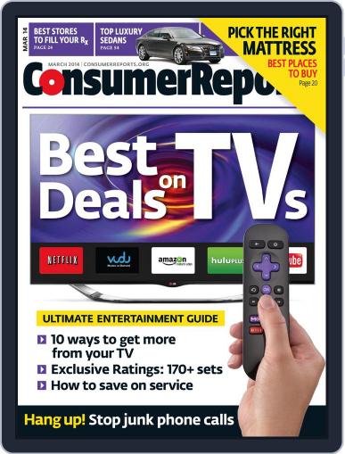 Consumer Reports March 1st, 2014 Digital Back Issue Cover