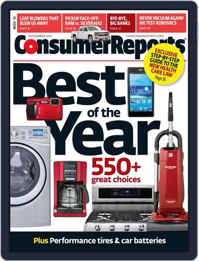Consumer Reports September 30th, 2013 Digital Back Issue Cover