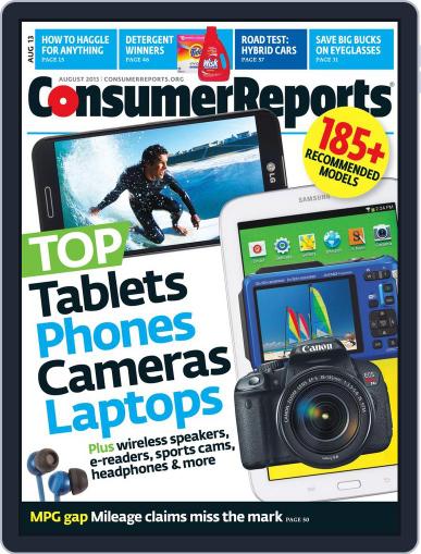 Consumer Reports August 1st, 2013 Digital Back Issue Cover