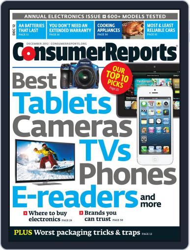Consumer Reports December 1st, 2012 Digital Back Issue Cover