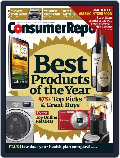 Consumer Reports October 2nd, 2012 Digital Back Issue Cover