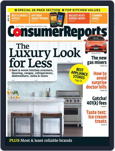 Consumer Reports June 5th, 2012 Digital Back Issue Cover
