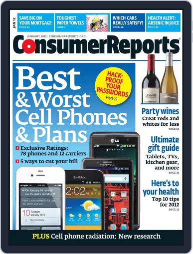 Consumer Reports December 6th, 2011 Digital Back Issue Cover