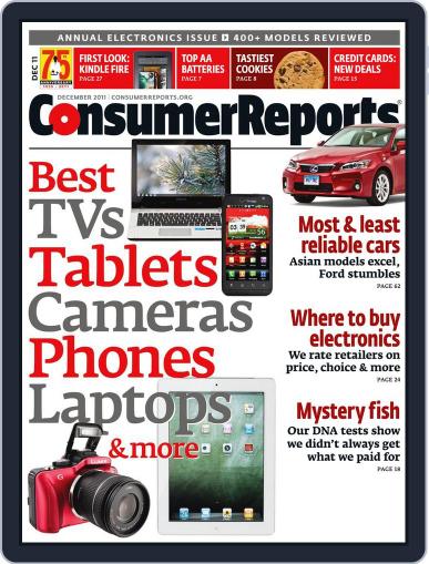 Consumer Reports November 7th, 2011 Digital Back Issue Cover