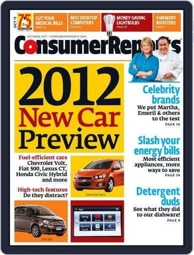 Consumer Reports September 6th, 2011 Digital Back Issue Cover