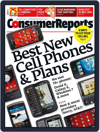 Consumer Reports December 7th, 2010 Digital Back Issue Cover