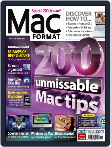 MacFormat October 1st, 2008 Digital Back Issue Cover