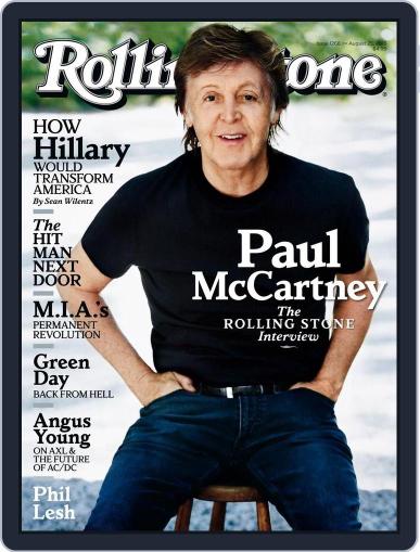 Rolling Stone August 26th, 2016 Digital Back Issue Cover