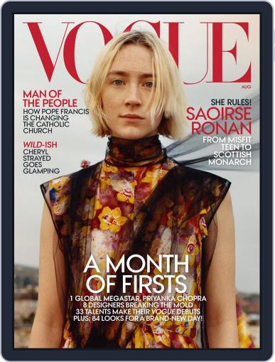 Vogue August 1st, 2018 Digital Back Issue Cover