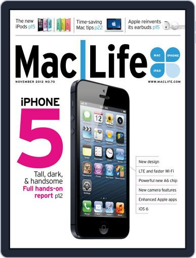 MacLife November 1st, 2012 Digital Back Issue Cover