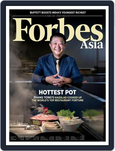 Forbes Asia October 1st, 2018 Digital Back Issue Cover
