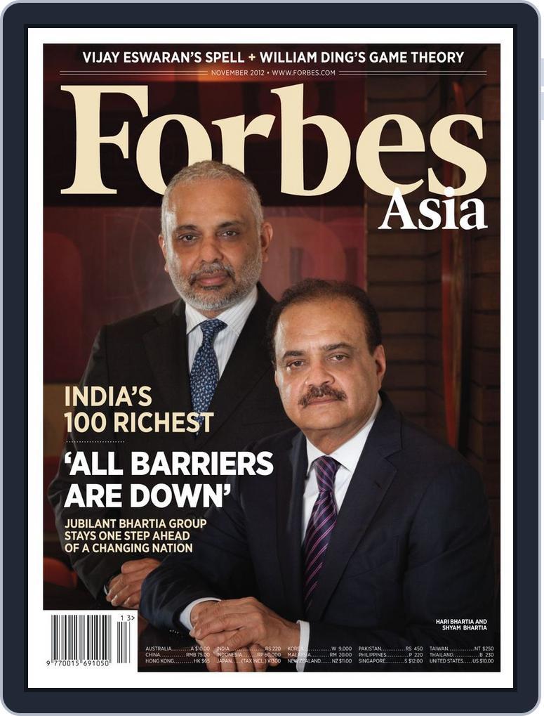 Forbes Asia (Digital) Subscription                    October 29th, 2012 Issue