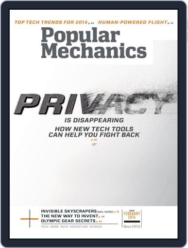 Popular Mechanics January 3rd, 2014 Digital Back Issue Cover