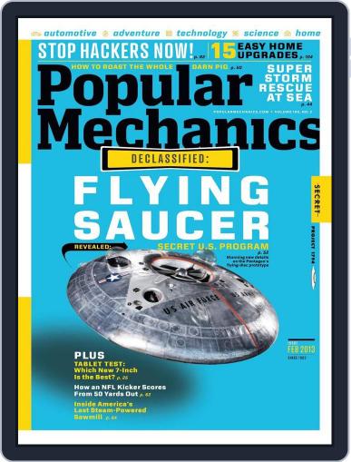 Popular Mechanics January 10th, 2013 Digital Back Issue Cover