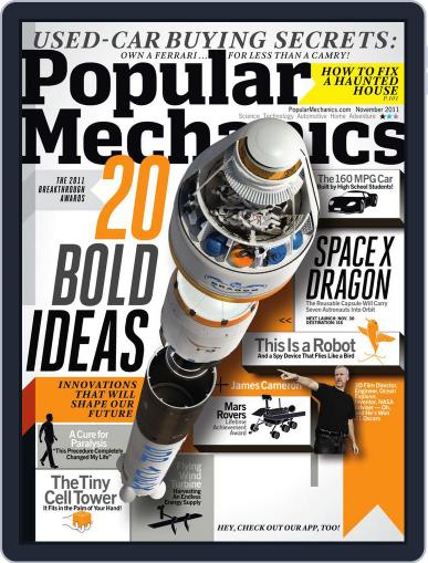 Popular Mechanics October 11th, 2011 Digital Back Issue Cover